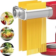 Metal Pasta Maker Attachment for KitchenAid Mixers -Kitchen aid Mixer Accessories Pasta Attachment 3-in-1 Includes Pasta Roller, Spaghetti Cutter, and Fettuccine Cutter