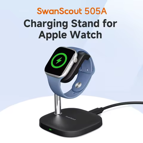 SwanScout 505A Fast Charging Stand for Apple Watch Ultra 2 10 9 8 7 6 5 4 3 2 SE2 Magnetic Charger f