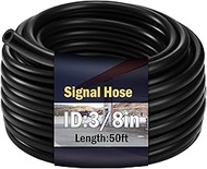 Frienda 50 ft Signal Bell Ringer Tubing Driveway Signal Hose 3/8" Thick Rubber Air Hose for Drive-th