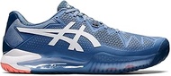 ASICS Men's Gel-Resolution 8 Tennis Shoes, 9.5, Blue Harmony/White