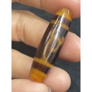 D7103 Natural Tibetan Raw Ore Dzi Beads Green Tara Has Been Perforated Can Be Used As Pendant Neckla