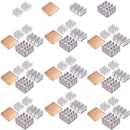 Easycargo 50pcs Raspberry Pi 4 Heatsink Kit Aluminum + Copper + 3M 8810 Thermal Conductive Adhesive 