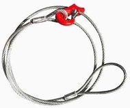 Single-Leg Steel Wire Rope Sling, 10.5-ton Steel Log Sling, 8.5 feet Long, 1/2-inch Flanders Loop to