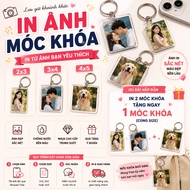Print Keychain Photos on Demand | Commemorative Couple Idol Photo Keychain | Size 2x3 3x4 4x5