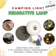 Wireless 2-in-1 Christmas Tree String Lights & Camping Lamp - Warm White & RGB, App-Controlled (7m/1