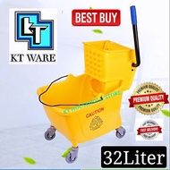 KT WARE 32L mop cart wringer mop pail with wheel mop bucket   baldi mop beroda mobile cart jenitor c