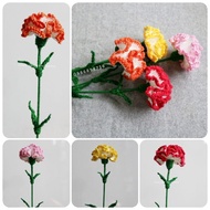 Handmade crochet carnation flower (1 branch)/ crochet carnation flower
