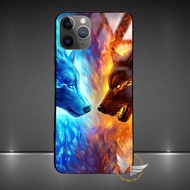 Tempered Glass Case iPhone 11, iPhone 11 Pro, iPhone 11 Pro Max Wolf Shape