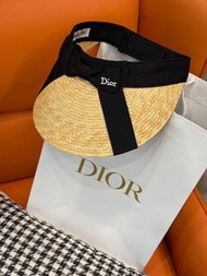 Christian Dior 草帽遮陽帽 空頂遮陽帽