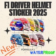 F1 Driver Helmet Sticker 2025