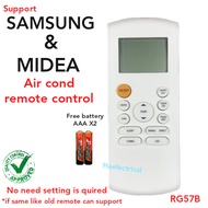RG57B Samsung / MIDEA Air Cond Remote Control 1HP~3HP (1PCS)