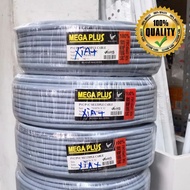 ✨ 100% PURE COPPER + READY STOCK!! ✨ MEGA PLUS 70/0076 x 3 Core PVC Multiple Cable 250/440V, Grey [1 Roll = 90+/- Meter]