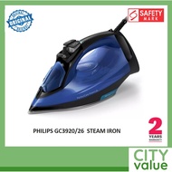 Philips PerfectCare GC3920/26 - Steam Iron, 2500W, 45g/min, SteamGlide Plus Soleplate, Blue and Blac