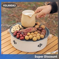 [yolanda2.sg] BBQ Charcoal Grill Portable Barbecue Grill Pan with Grill Net for Camping Picnic