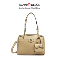 ALAIN DELON LADIES PERFORATED TEXTURE SERIES SHOULDER BAG WITH SMALL POUCH - AHB1323PN3NJ2
