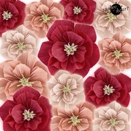 [SNNY] Crepe Paper Flowers DIY Handmade Paper Flower Wall Art Decoration for Home Party Wedding Birthday