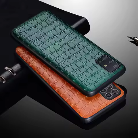 Luxury Crocodile Leather Case For Samsung GalaxyA11 M11 A12 M12 F12 A22 A32 5G M51 M31 M31S S20 FE M