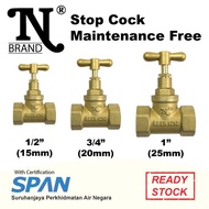 StopCock Stop Cock 1/2", 3/4", 1" Maintenance Free / Classic with Span Cert Heavy Duty