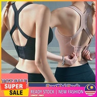 G4U_ New Row Buckle Back Adjustable Sports Bra Quick-drying Yoga Running Fitness Bra ( READY STOCK )
