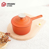 YFcook/Distance 14.5cm Mini Enamel Pot Household Soup Stew Pot Non-Stick Pot Small Stew Pot Milk Pot