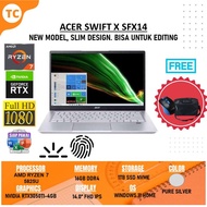 TERMURAH Laptop Gaming RTX3050Ti Acer Swift X SFX14 AMD Ryzen 7 5825U