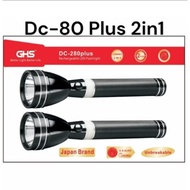 GHS DC80 Plus 2in1 Original Japan Torch Light Long Range New Version Rechargeable Battery Led Lighti