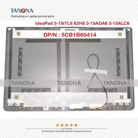 New 5CB1B60414 Gray For IdeaPad 3-15ITL6 82H8 3-15ADA6 3-15ALC6 3 15IAU7 3 15ABA7 Lcd Cover Back Cov