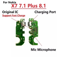 สำหรับ Nokia X7 / 7.1 Plus/ 8.1 Type-C USB ชาร์จพอร์ต Charger Dock Board Connector Mic Flex Cable (พ