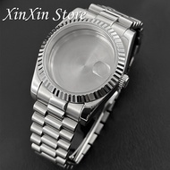 NH35 Fluted Bezel Watch Case 36mm/40mm Presidential Bracelet S crown For NH34 NH35 NH36 NH38 4R35 4R