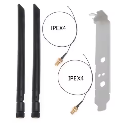 62KA RP-SMA IPEX MHF4 WiFi Antenna Sets for Intel for M.2 AX210 AX200 Wireless Wifi Card,for Intel 7