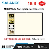 Salange Projector Screen White Grid Anti-Light 16:9 Portable Reflective Household office 4K HD proje