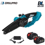 Drillpro Brushless 6-inch Chainsaw with 3000W Power 13000mAh Lithium Battery Compatible with Makita 18v Battery Perfect for Heavy-Duty Cutting Jobs