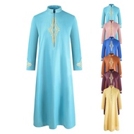 M-3XL Spot Jubah Lelaki Jubah Hubaib Lengan Panjang baju kurung Sports Muslimah robe LeHl