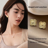 Clover Gold Plated 925 Silver Earrings
