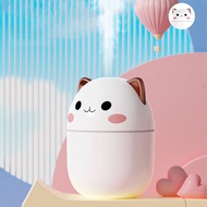 Cute Cat Air Humidifier 250ML Mist Maker USB Aroma Diffuserr With 7 Colors Night Lights