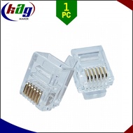 RJ12 Telephone Handset 6P6C Plug Connector