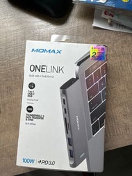 Momax one link 7 in 1 dual usb-c hub (7合1 擴充器) Mac 機用