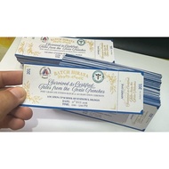 Ticket foodstub customized stub