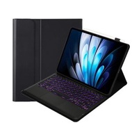 全城熱賣 - 適用於 vivo Pad5 Pro / 3 Pro AV14-AS 超薄可分體帶觸控背光款藍牙鍵盤皮套（黑色）