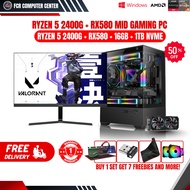 [PLUG & PLAY] RYZEN 5 2400G + RX580 8GB , 16GB DDR4 3200MHZ 1TB NVME MID GAMING PC