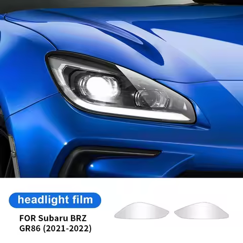 2PCS For Subaru BRZ GR86 2021 2022 2023 2024 Car Headlight Protective Film Front Light TPU Sticker T