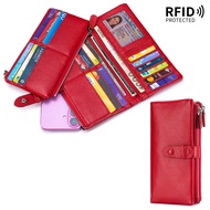 MEIFEI | กระเป๋าถือหลายฟังก์ชัน RFID ความจุใหญ่ ช่องใส่บัตรหลายช่อง ที่ใส่บัตรถอดได้