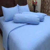 Chelsea Rosewell Plain - Plain Light Blue Bed Sheet Sky Blue Baby Blue Bedsheet