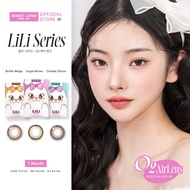 Sisse Lens คอนแทคเลนส์ รายเดือน รุ่น LiLi สี Sugar / Cookie / Butter 1คู่ : O2 Air Lens