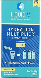 Liquid IV Lemon Lime Hydration Multiplier 10 Count, 0.56 OZ
