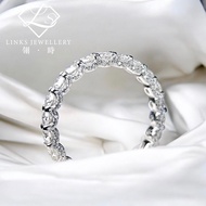 ［Real Moissanite］Can Pass Diamond Test 18K Gold 2.2ct Lace Full Moissanite Ring MR032 Eternity Ring