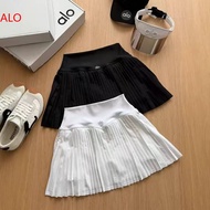 （ALO） Alo High-Waist Anti-Exposure Breathable Pleated Skirt For Women Stylishly Designed Tennis Skir