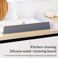 Sink Backsplash Silicone Water Blocker Guard Kitchen Island Splash Protection