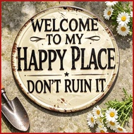 Metal Signs Vintage 7.8x7.8inch Retro Funny Decor Signs for Home Decor for Front Door Bedroom Garden