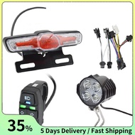 E-Bike Headlight Tail Light Sets Electric Bicycle 24V-48V Light Group Horn Tail Light Brake Light Tu